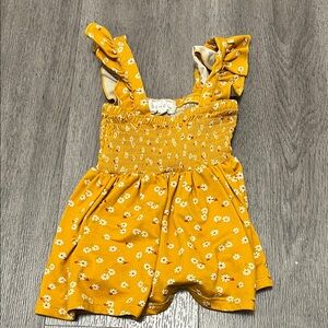 Yellow Floral Kids Romper